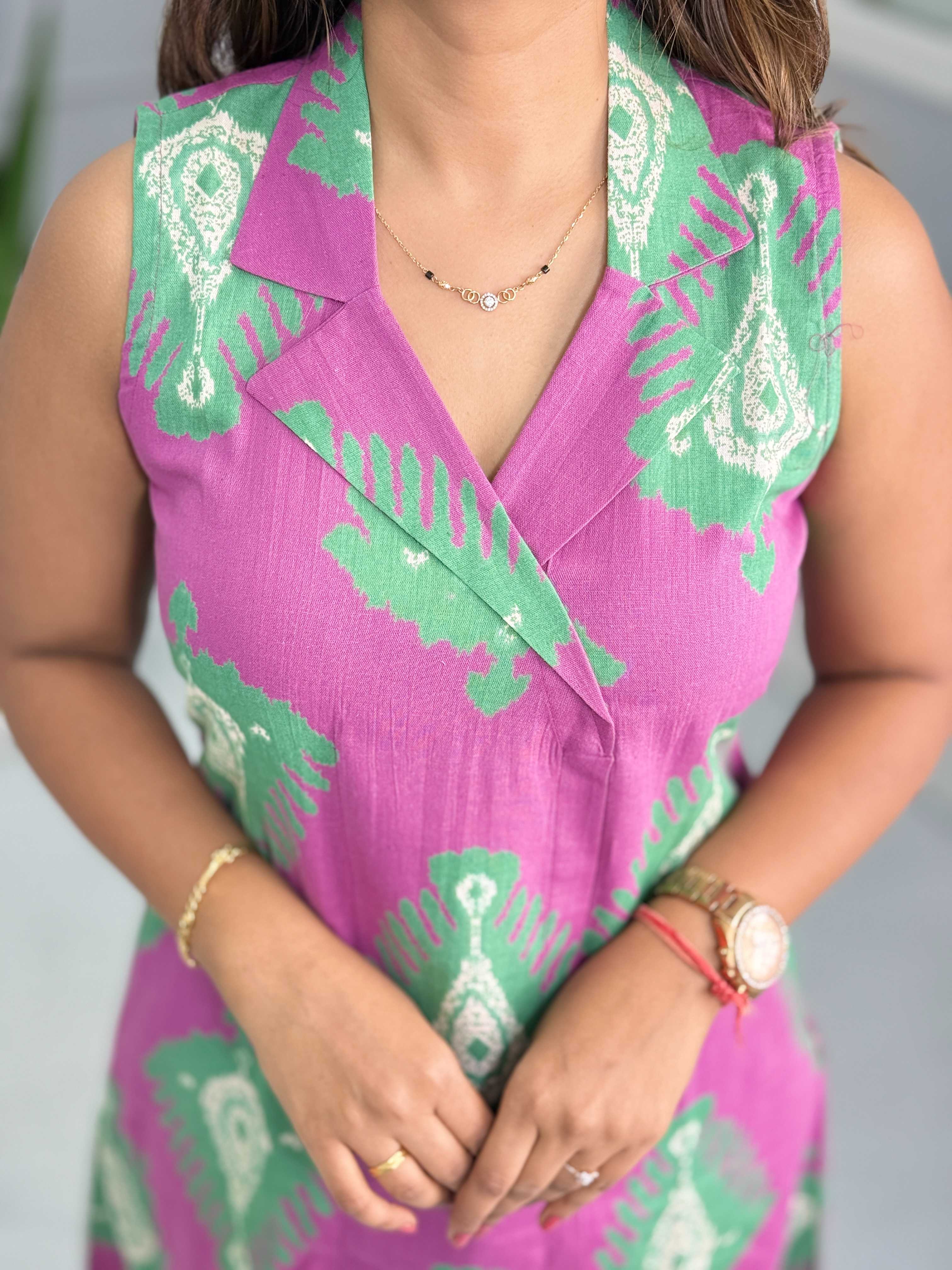 One Piece Short Pink (Blazer Neck) - Image 4